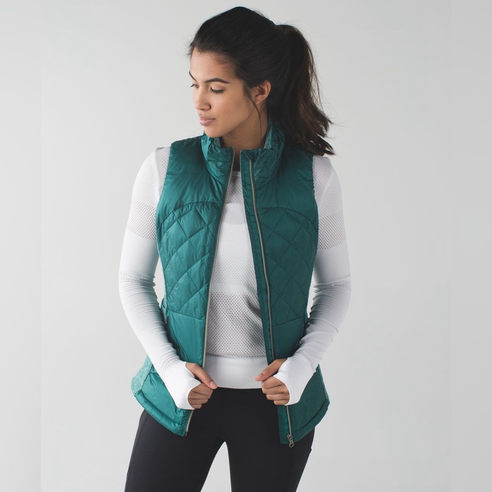 NEW Lululemon Down For A Run Quilted Goose Down Vest Winter Running Activewear - Picture 2 of 13